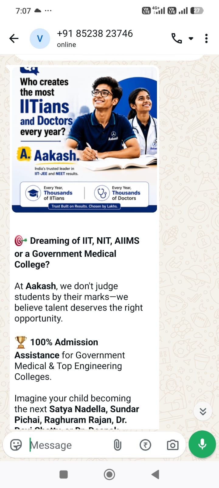 WhatsApp Marketing Example 2